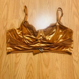 FP Velvet Gold Bra sz L